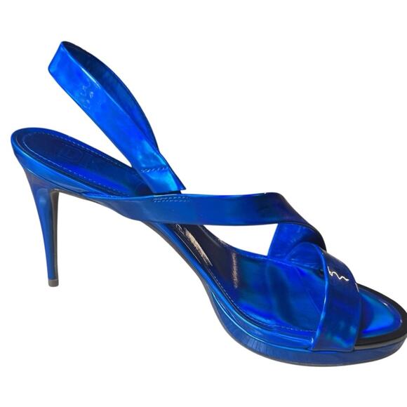 DKNY Diva Slingback Heels – Iridescent Blue | Size 10 (EU 41 / UK 7.5) - Picture 7 of 14